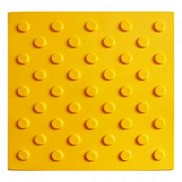500Х500Х6мм Тактильная плитка ТПУ, цвет желтый. «Усеченный конус в шахматном порядке» без клеевой основы