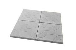 Плитка тротуарная «Ажур» 30х30х3см цвет бетона серый
