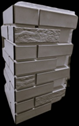 Угловая  Термопанель с клинкерной плиткой Керамин, серия Юта 3, бежевая, матовая, глазурованная