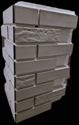 Угловая  Термопанель с клинкерной плиткой Керамин, серия Теннесси 1Т, серая матовая глазурованная