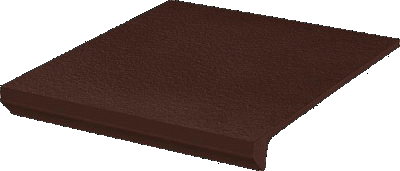 Клинкерная плитка Natural brown Duro (новый носик) 330x300 ступень с капиносом прямая фото