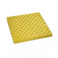 Тактильная бетонная плитка «Усеченные конусы или усеченные купола, расположенные в шахматном порядке», 300х300х50мм, цвет желтый