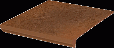 Клинкерная плитка Semir beige (новый носик) 330x300 ступень с капиносом прямая фото