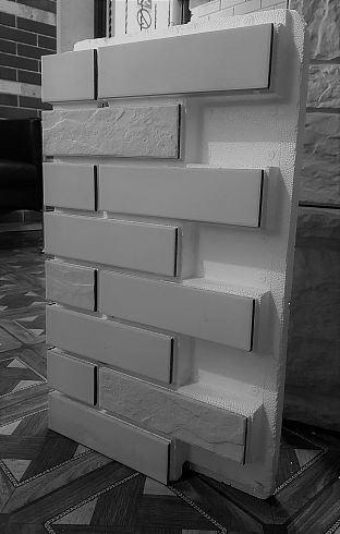 Прямая Термопанель с клинкерной польской плиткой Cerrad, серия Retro brick salt