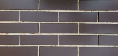 Прямая Термопанель с клинкерной плиткой Керамин, серия Амстердам 4, коричневый глазированный