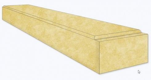 Тактильная бетонная плитка «Шуцлиния», цвет желтый 100х630х55мм